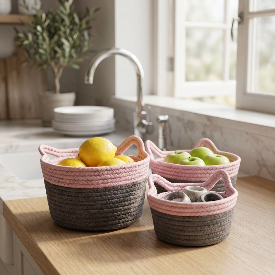 Eco-Friendly Cotton Baskets for Stylish Organizer